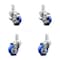 Service Caster 3.5 Inch Blue Polyurethane Wheel Swivel 3/4 Inch Square Stem Caster Brake, 2PK SCC-SQ20S3514-PPUB-BLUE-TLB-34-2-S-2 - alternate 1